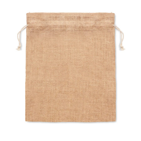 Petit sac cadeau jute naturel 22cm – vue 2