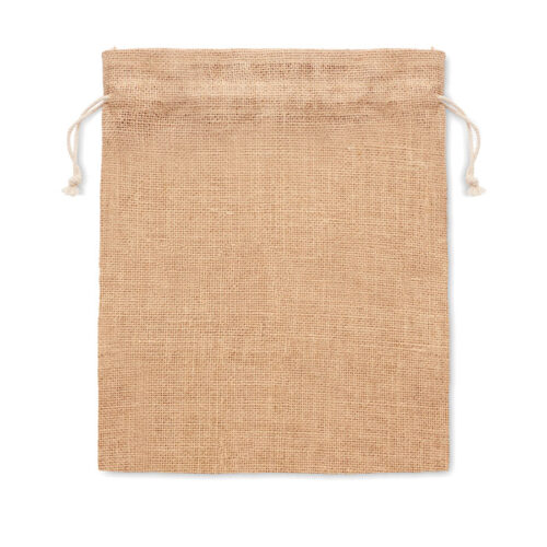 Petit sac cadeau jute naturel 22cm – vue 2