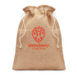 Petit sac cadeau jute naturel 22cm – Image 3
