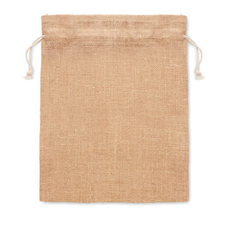 Sac cadeau jute naturel format moyen 32cm – vue 2