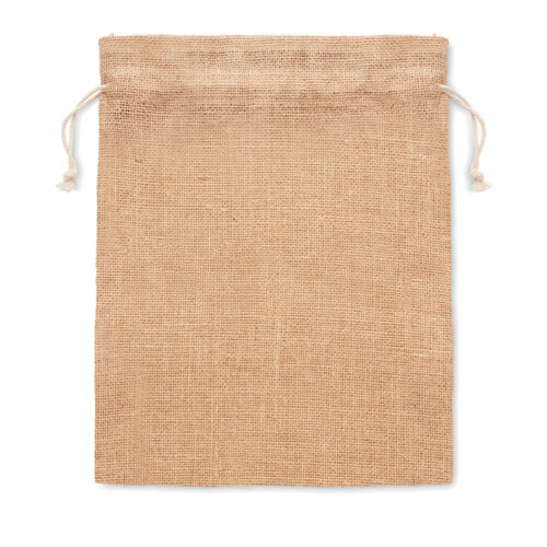 Sac cadeau jute naturel format moyen 32cm – vue 2