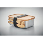 Lunchbox personnalisable acier inoxydable bambou – vue 7