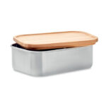 Lunchbox personnalisable acier inoxydable bambou – vue 4