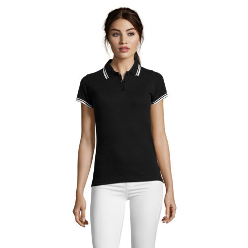 Polo femme en 100% coton peigné 200g/m²