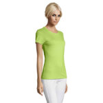 T-shirt Femme col rond - 100% coton semi peigné 150gr/m² – vue 3