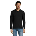 Polo homme à manches longues - 100% coton