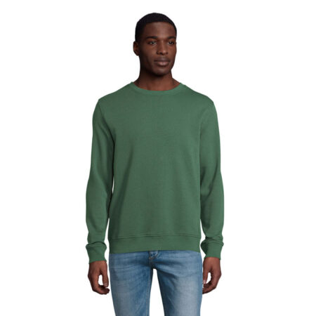 Sweat-shirt col rond unisexe personnalisable en coton biologique