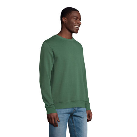Sweat-shirt col rond unisexe personnalisable en coton biologique – vue 2