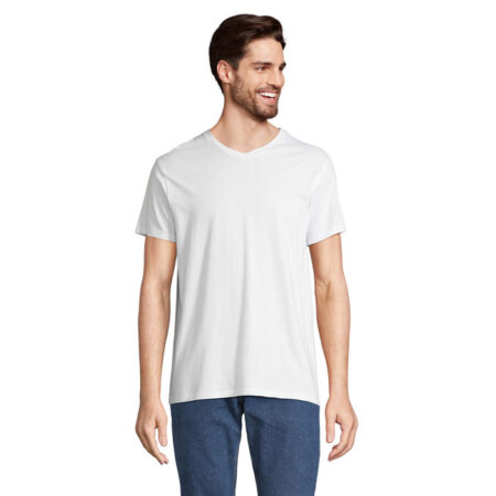 T-shirt col en V - 100% coton