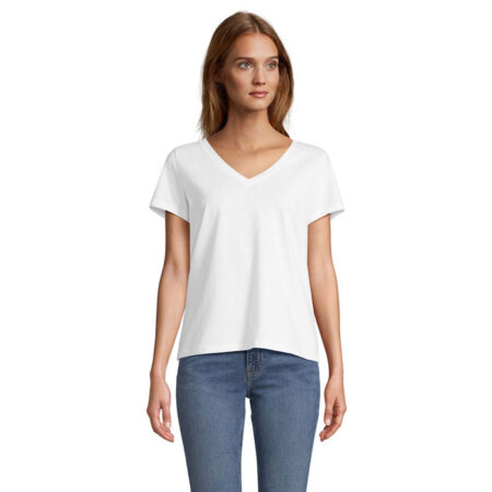T-shirt col en V Femme en coton 150g/m²
