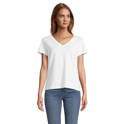 T-shirt col en V Femme en coton 150g/m²