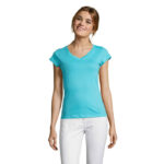 T-shirt Femme col en V - 100% jersey 150 g/m²