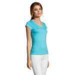 T-shirt Femme col en V - 100% jersey 150 g/m² – vue 3