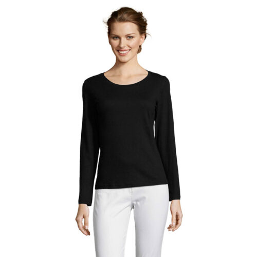 Tee-shirt femme col rond manches longues