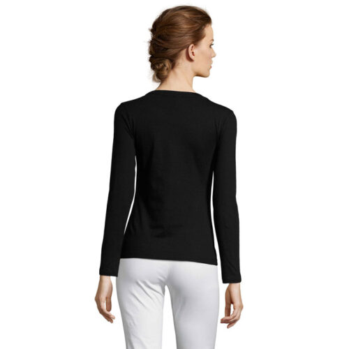 Tee-shirt femme col rond manches longues – vue 2
