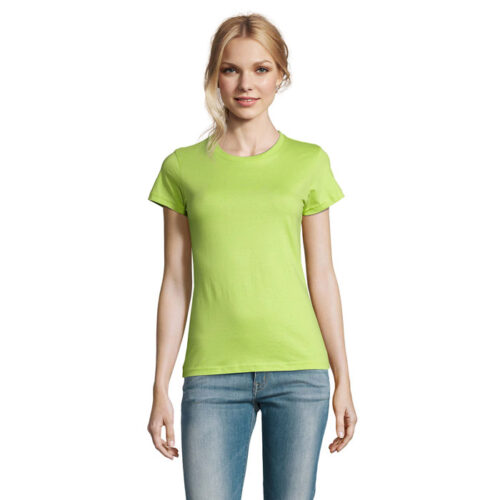 Tee-shirt femme col rond, 100% coton