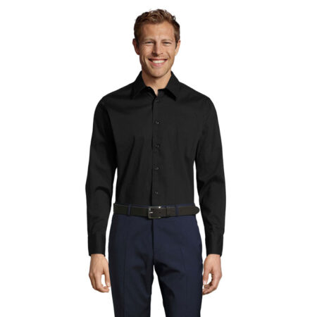 Chemise homme stretch à manches longues