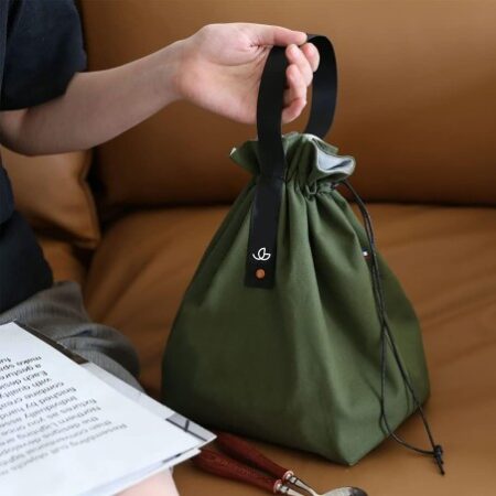Sac déjeuner pochon en coton recyclé Fabriqué en France | Certifié Origine France Garantie – vue 2