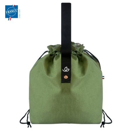 Sac déjeuner pochon en coton recyclé Fabriqué en France | Certifié Origine France Garantie