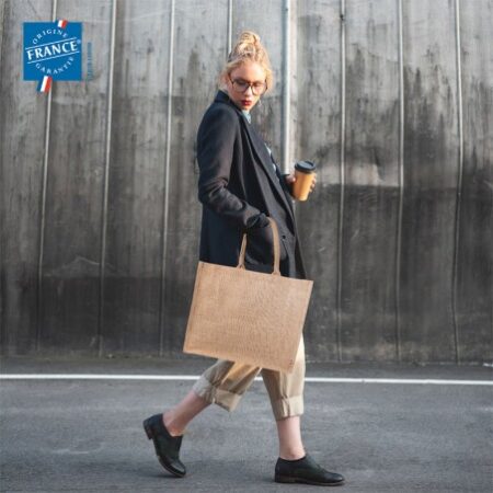 Sac shopping toile de jute Fabriqué en France | Certifié Origine France Garantie – vue 2