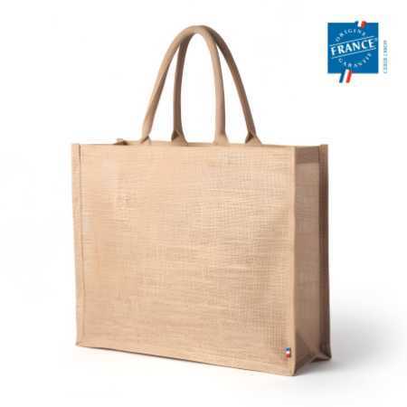 Sac shopping toile de jute Fabriqué en France | Certifié Origine France Garantie
