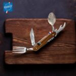 Couteau multifonction en bois naturel | Fabriqué en France | Certifié Origine France Garantie – vue 4
