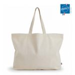 Tote bag coton recyclé 250 g/m² | Grande capacité 32 L | Certifié Origine France Garantie