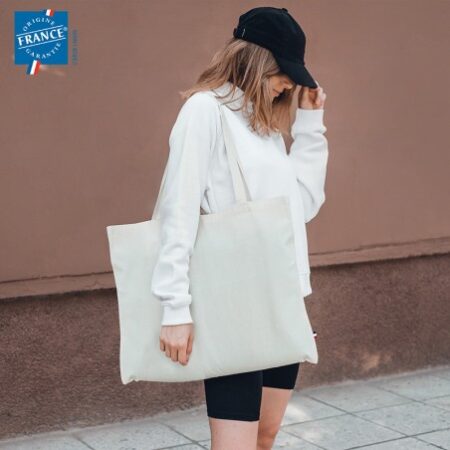 Tote bag coton recyclé 250 g/m² | Grande capacité 32 L | Certifié Origine France Garantie – vue 2