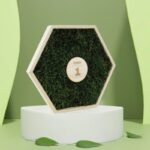 Trophée mousse végétale hexagonal personnalisé – Image 2
