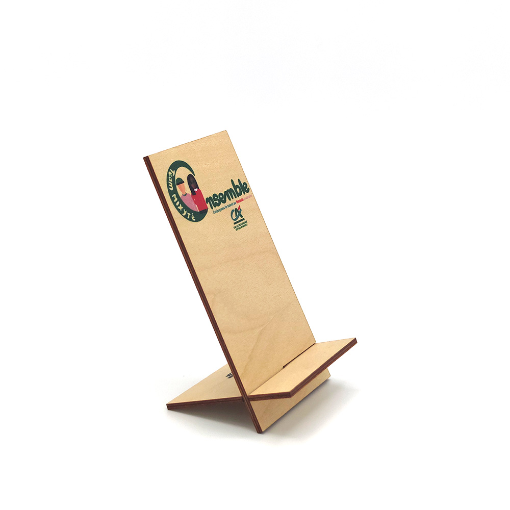 Crédit Agricole – porte carte bois (1)