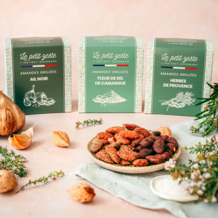 Amandes grillées de France 100g - 3 saveurs apéritif entreprise – vue 2