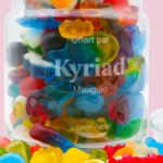 Bonbonnière bonbons française personnalisée – verre, 500g – Image 3