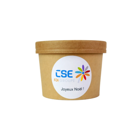 Pot bonbons kraft personnalisé entreprise – 250g, 5 mix – vue 2