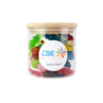 Bocal bonbons français personnalisé – verre & bois, 400g – Image 3