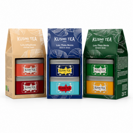 Coffret thé bio personnalisé Kusmi Tea – 40g, 3 assortiments