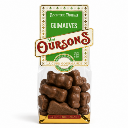 Ourson guimauve personnalisé français – 140g, chocolat au lait
