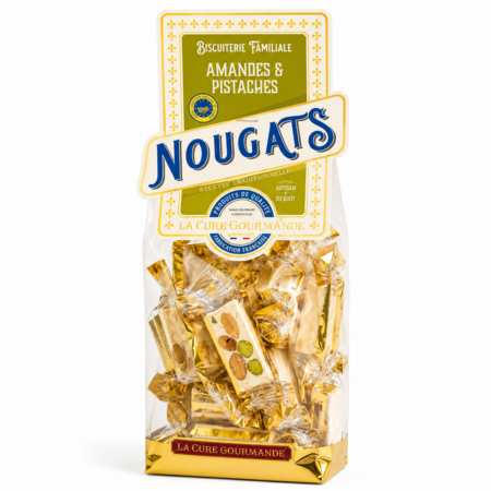 Nougat Montélimar personnalisé – 160g, amandes et pistaches