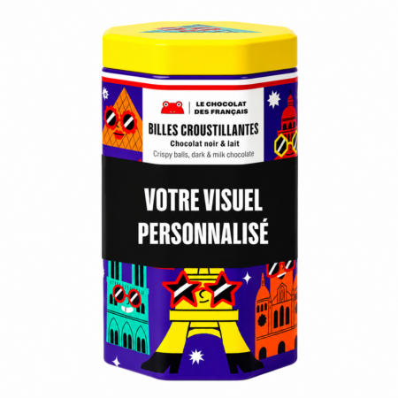 Chocolats enrobés personnalisés – amandes, noisettes, billes – France