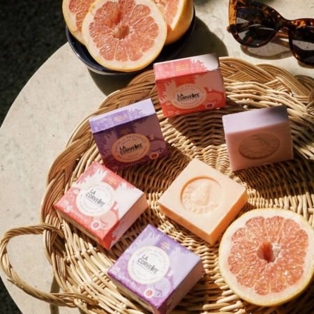 Savon estival Marseille 100g pamplemousse ou violette personnalisé – vue 2