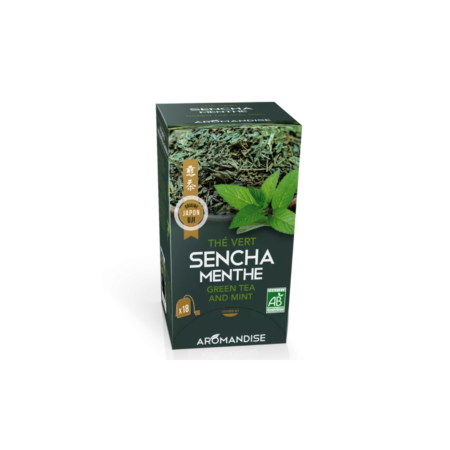 Thé vert menthe bio Sencha – 18 infusettes zéro plastique