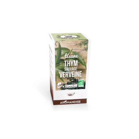 Tisane thym sauvage bio – 18 infusettes, nature ou verveine