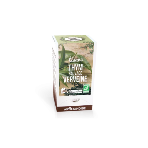 Tisane thym sauvage bio – 18 infusettes, nature ou verveine