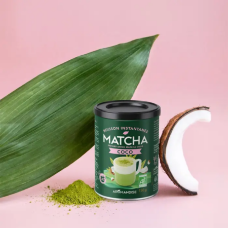 Boisson latte bio personnalisable – golden, sésame, matcha coco – vue 2