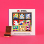 Coffret carrés chocolat bio personnalisé – 4 ou 9 carrés, France – vue 3