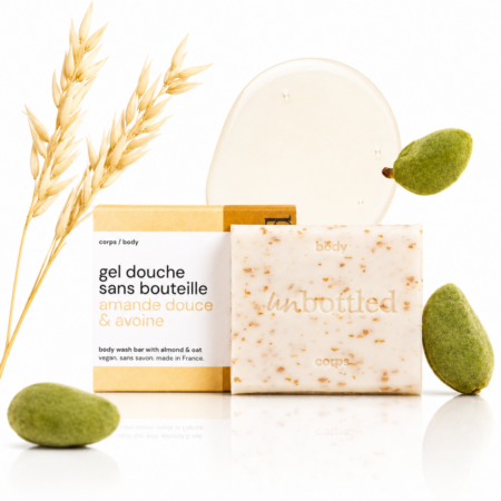 Gel douche solide personnalisé français – 110g, 3 parfums