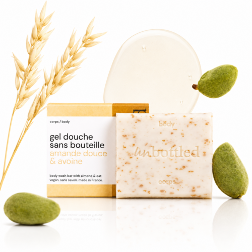 Gel douche solide personnalisé français – 110g, 3 parfums