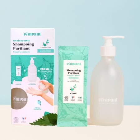 Shampoing poudre français rechargeable – Coco ou Ortie, kit 300 ml – vue 2