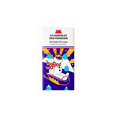 Mini tablette chocolat Noël 2026 bio – lait tendre, France