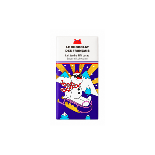 Mini tablette chocolat Noël 2026 bio – lait tendre, France
