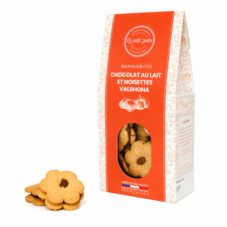 Sablés marguerites chocolat Valrhona 120g – duo cadeau entreprise